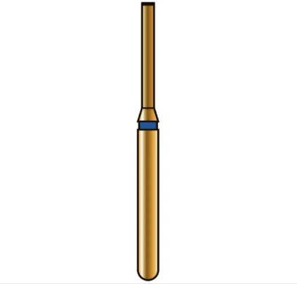 G839 цилиндрический с режущим торцом, ISO 010, хвостовик FG ISO 314, зернистость 105, синее кольцо (5 шт.), Diatech - бор алмазный