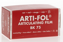 BK 75 артикуляционная фольга, 75ммХ15м , красная, 8мкм двусторонняя