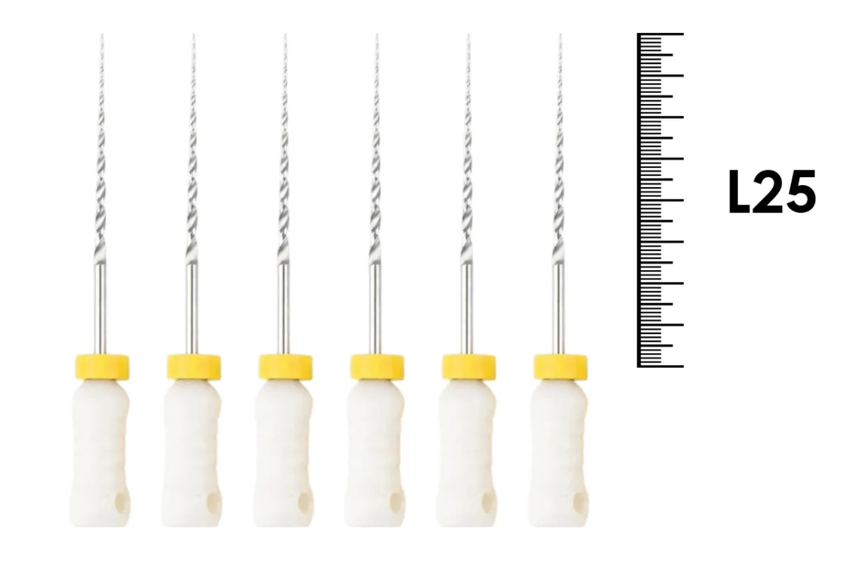 Reamers Mani 25мм №45 (6 шт) - ручные файлы, каналорасширители