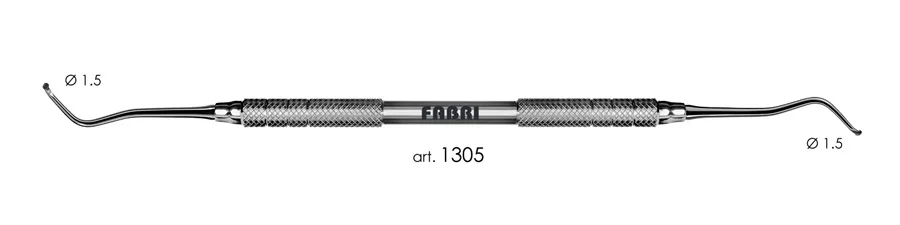 Экскаватор 1305, d 1,5 мм, ручка d 6 мм, Fabri - двухугловой