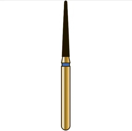 G856L конический с закругленным торцом удлиненный, длина 10 мм, ISO 014, хвостовик FG ISO 314, зернистость 105, синее кольцо (5 шт.), Diatech - бор алмазный