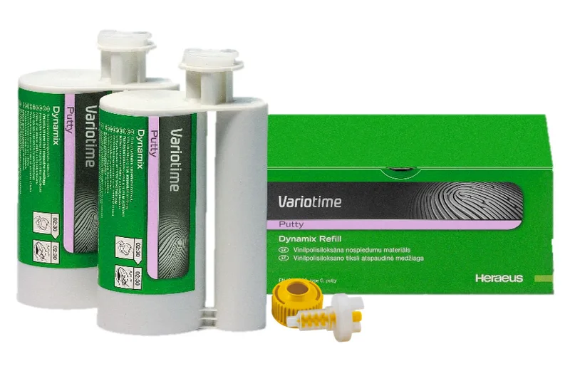Variotime Dynamix Putty (Вариотайм Динамикс Патти) 2 x 380 мл, А-силиконовый материал для автоматического смесителя. Вариотайм Динамикс Патти, Калзер