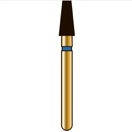 G845 конический с плоским концом, длина 5 мм, ISO 023, хвостовик FG ISO 314, зернистость 105, синее кольцо (5 шт.), Diatech - бор алмазный