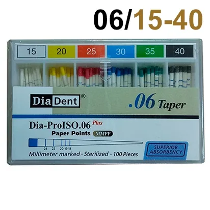 Абсорберы конусные 06 №15-40 (100шт.) DiaDent