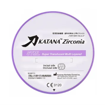 Katana Zirconia STML, цвет B1, толщина 14 мм, Kuraray Noritake - диск циркониевый