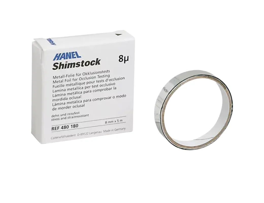 Hanel Shimstock Foil - окклюзионная фольга, 8мкм, без цветового покрытия, катушка 8мм х 5м