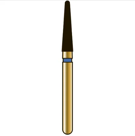 G856 конический с закругленным торцом, длина 8 мм, ISO 018, хвостовик FG ISO 314, зернистость 105, синее кольцо (5 шт.), Diatech - бор алмазный