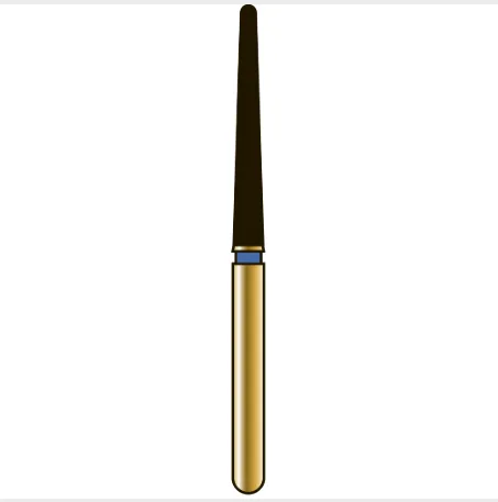 G856XL конический с закругленным торцом экстра длинный, длина 12 мм, ISO 016, хвостовик FG ISO 314, зернистость 105, синее кольцо (5 шт.), Diatech - бор алмазный