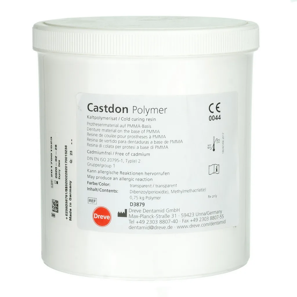 Castdon Polymer, порошок, transparent (0,75 кг), Dreve - полимер
