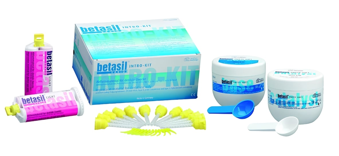 Betasil Putty A70, слепочная масса, набор - (2 х 300мл.,  2 х 50мл.)