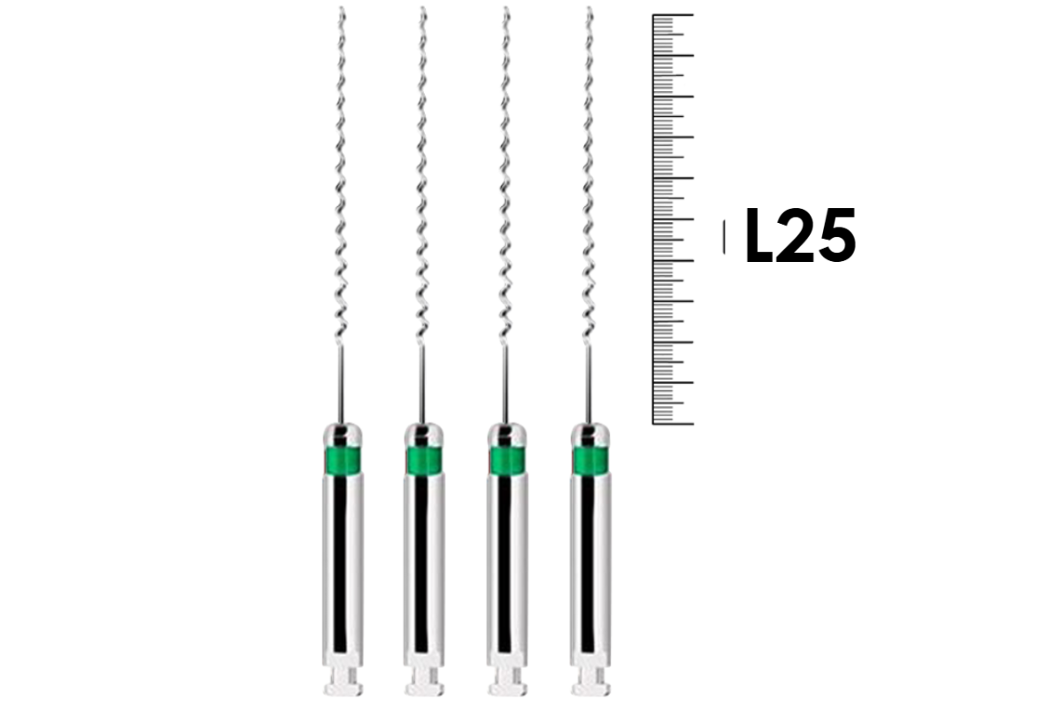 Lentulo 25мм N3 ISO 50-60 зеленый (4 шт), Dentsply Sirona - эндодонтические каналонаполнители, машинные