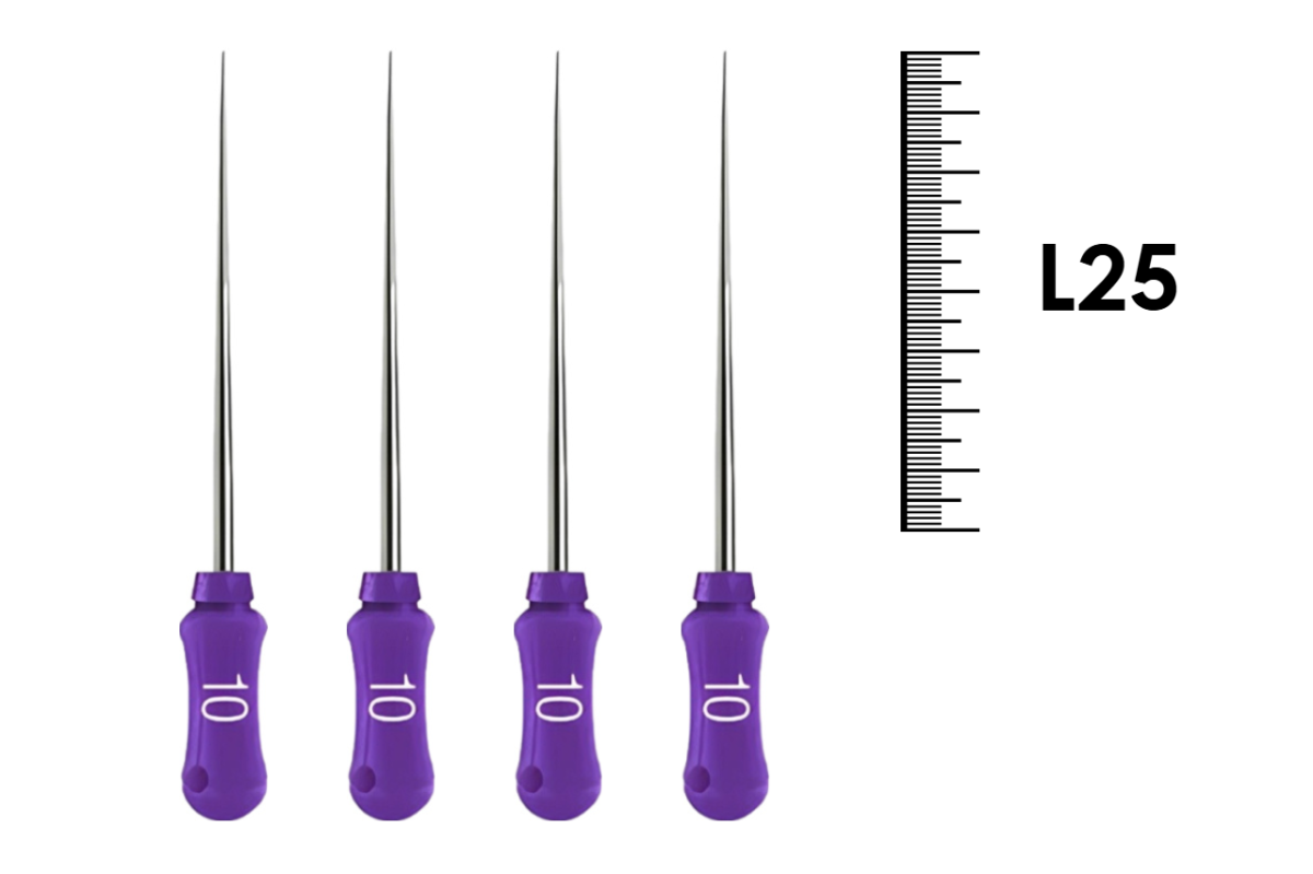 Finger Spreader 25мм №10 (4 шт), Dentsply Sirona - уплотнитель гуттаперчи для латеральной конденсации, заостренный конец, нержавеющая сталь