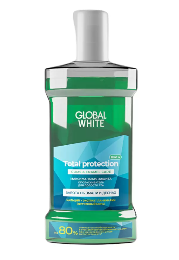 Ополаскиватель для полости рта GLOBAL WHITE Total Protection