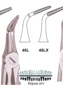 Щипцы №46LX, Surgicon - для удаления корней нижней челюсти