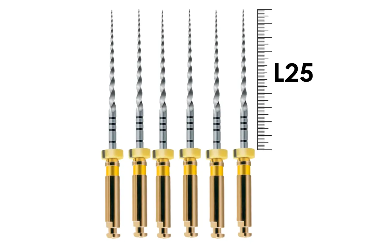 ProTaper Universal 25мм F5 (6 шт), Dentsply Sirona - машинные файлы, желтые