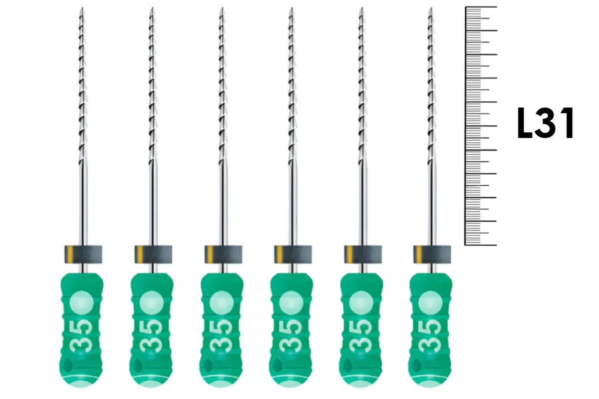 H-Files Dentsply Sirona 31мм №35 (6 шт) - ручные файлы, каналорасширители