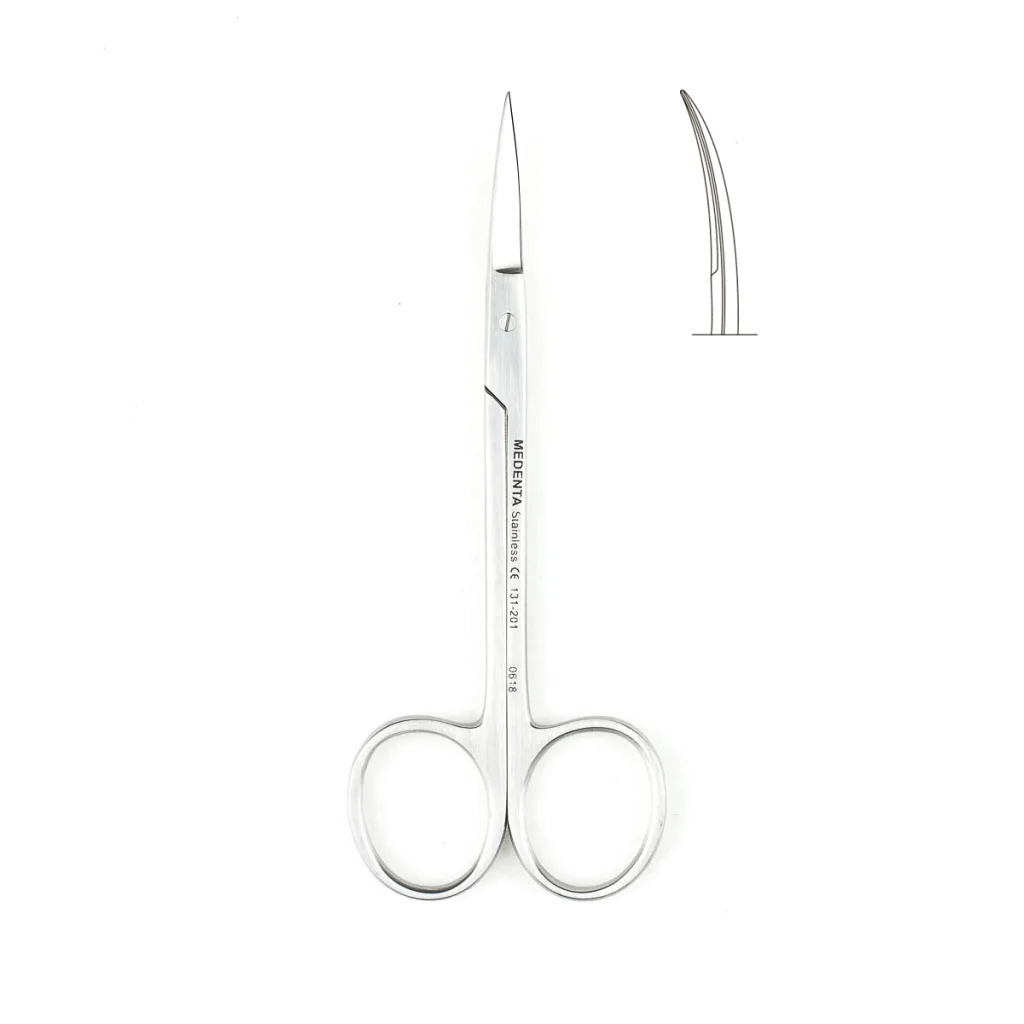 Iris 131-201-P, Medenta - ножницы изогнутые