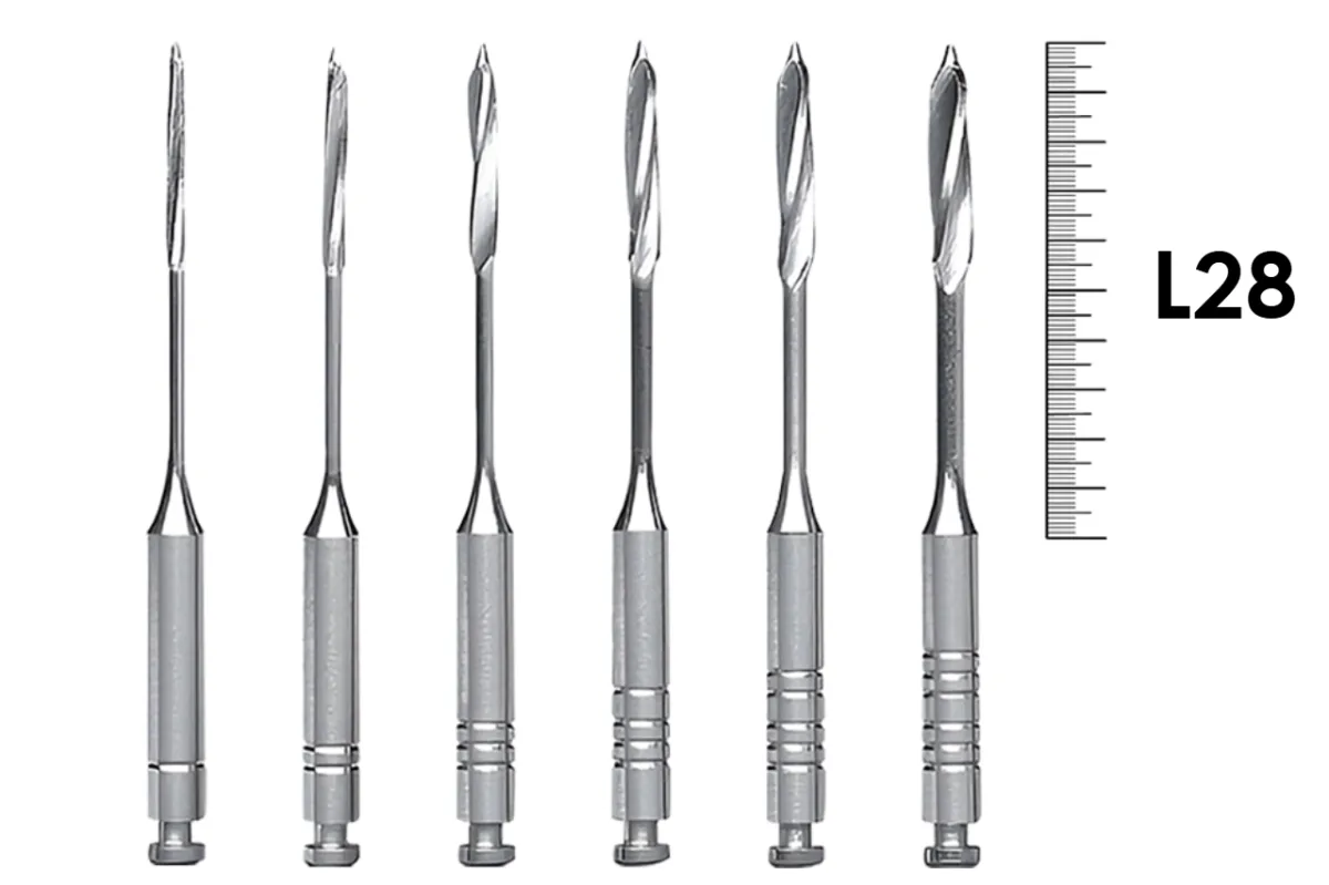 Gates RA 28мм №1-6 (6 шт), Dentsply Sirona - дрильборы, расширитель устьев корневых каналов, машинный, ассорти
