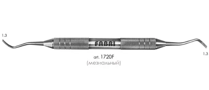 Триммер десневого края (эмалевый нож) 1720F, ручка d 10 мм, Fabri - мезиальный