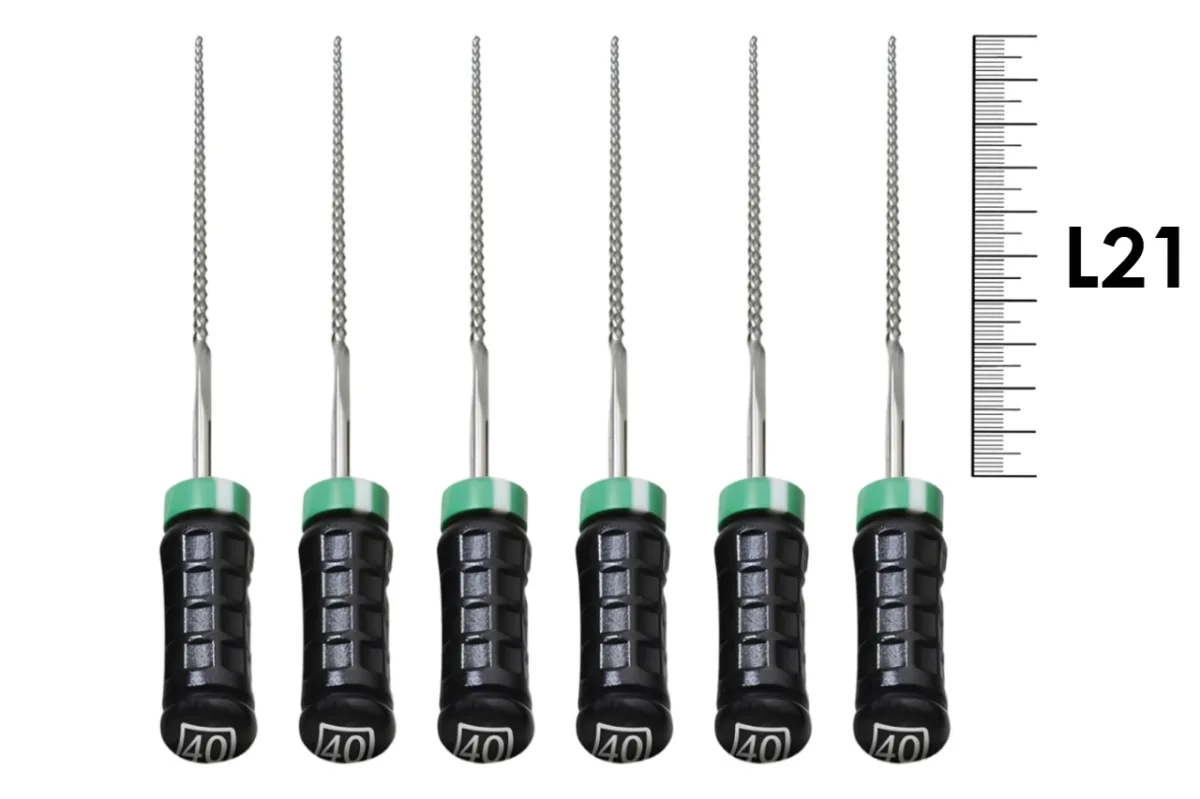 H-File M-Access 21мм №40 (6 шт), Dentsply Sirona - ручные файлы, каналорасширители