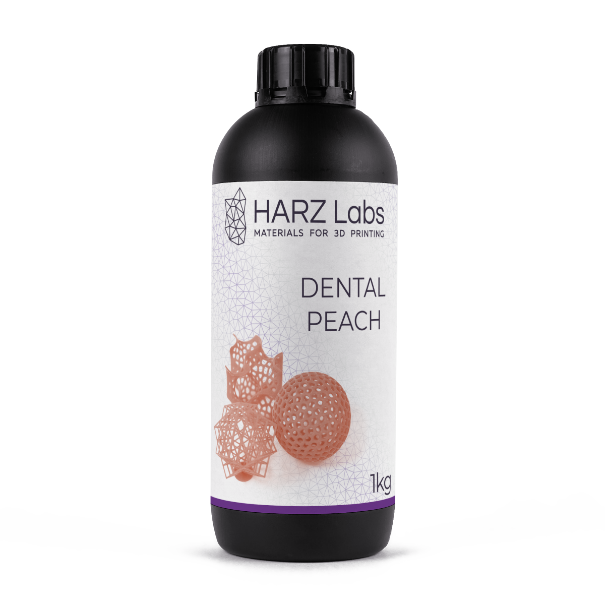 Фотополимер Harz Labs Dental Peach для LCD/DLP принтеров, бледно-оранжевый - (1л.)