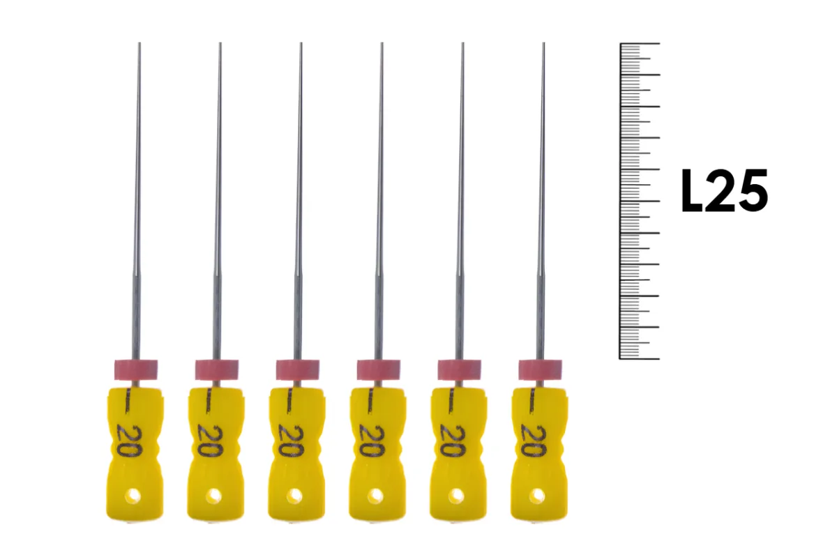 Finger Spreader (Фингер Спредер) L25 .02 №20 (6 шт), MICRO-MEGA - спредер, сталь, инструменты эндодонтические