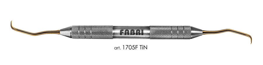Кюретка 1705F TiN, ручка d 10 мм, Fabri - средняя, покрытие нитрид титана