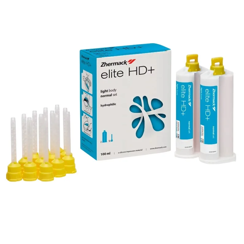 Elite HD+ Light Body Normal Setting (2х50мл+12mix) высокоточный силикон. Слепочные массы от Zhermack, стабильный гидрофильный, тиксотропный силикон, двухфазный оттискный материал. Elite HD+ Light Body Normal Setting (2х50мл+12mix), Элит ХД Лайт Боди Нормал Сет, Жермак