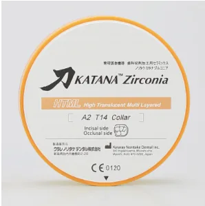 Katana Zirconia HTML Plus, цвет A2, толщина 14 мм, Kuraray Noritake - диск циркониевый