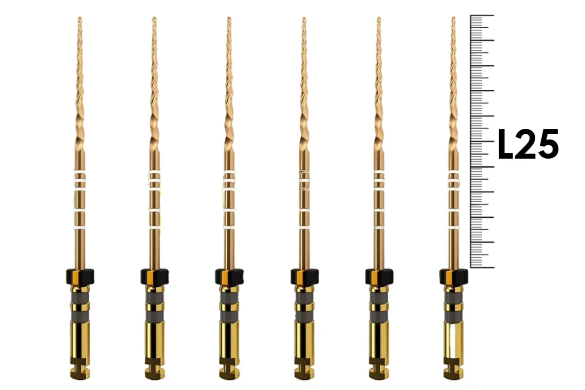 ProTaper Gold 25мм F4 (6 шт), Dentsply Sirona - машинные файлы, стерильные, черные