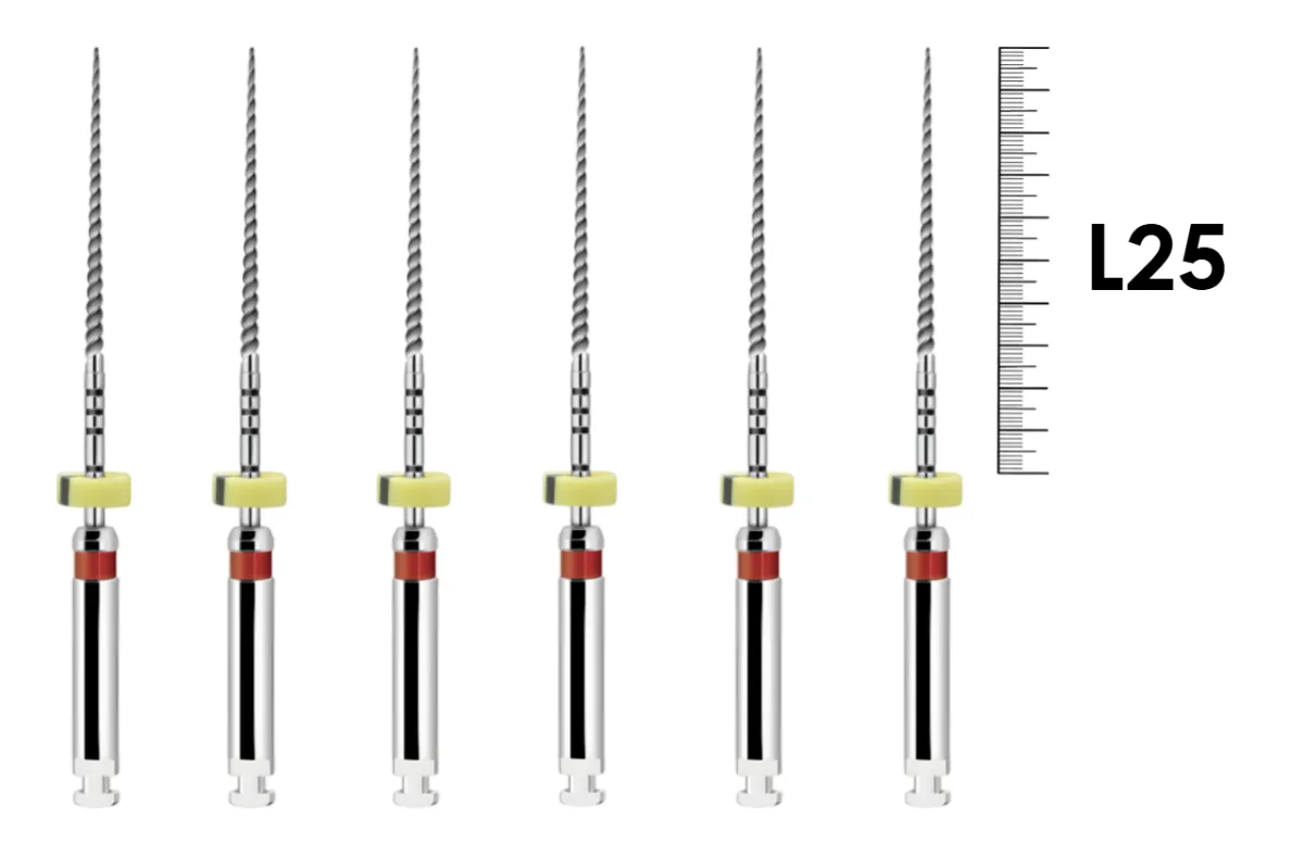 ProFile RA 25мм .02 №25 (6 шт), Dentsply Sirona - машинные файлы, каналорасширители, никель-титан