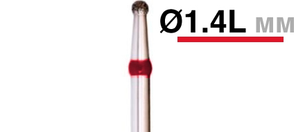 Бор алмазный 001.014L удлиненный шар FG d=014L (крас (1 шт.), No Name
