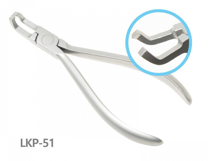 LKP-51 Щипцы для снятия брекетов изогнутые, 45