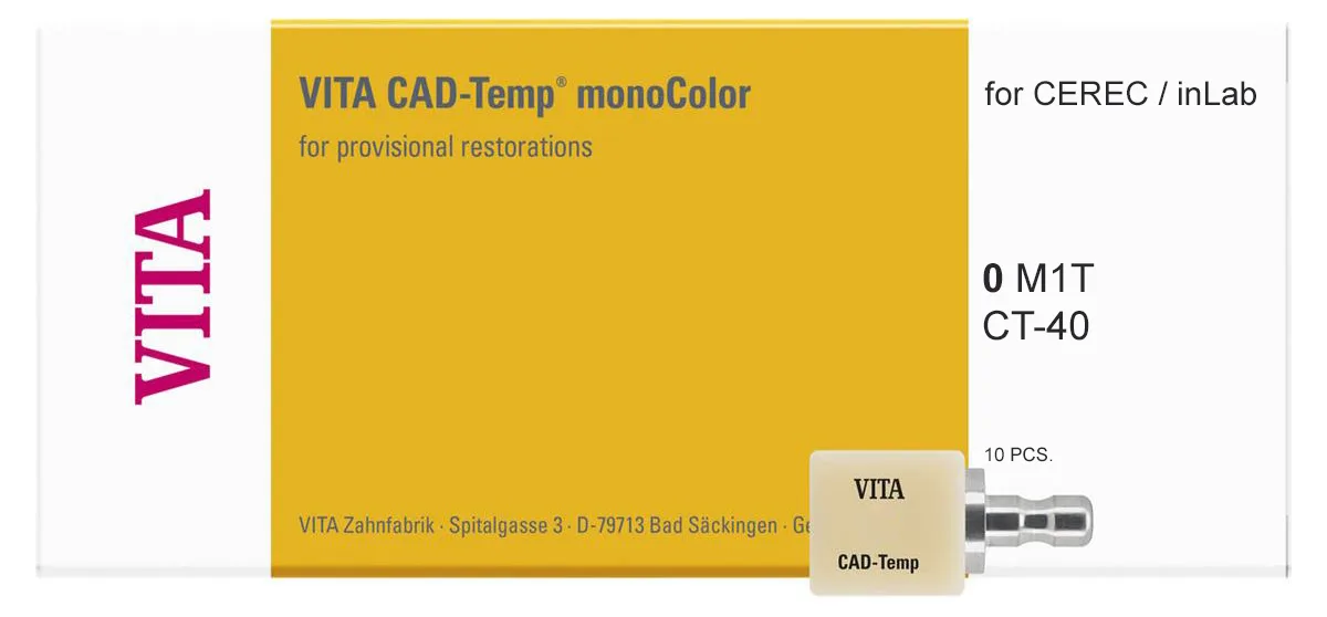 Блоки VITA CAD-Temp monoColor IS для CEREC/inLab, 3M2T, IS-16S, 5 шт.