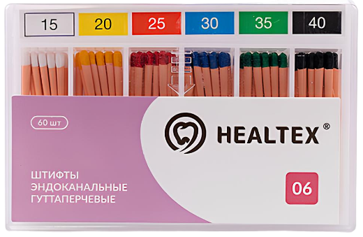 Штифты гуттаперчевые Healtex - 06/70. 60 шт.