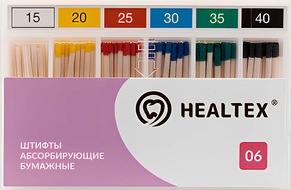 Абсорберы Healtex .06, размер 35 (100 шт.) - штифты бумажные абсорбирующие