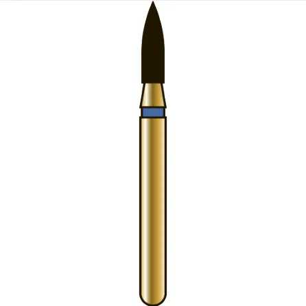 G860 пламевидный, длина 5 мм, ISO 014, хвостовик FG ISO 314, зернистость 105, синее кольцо (5 шт.), Diatech - бор алмазный