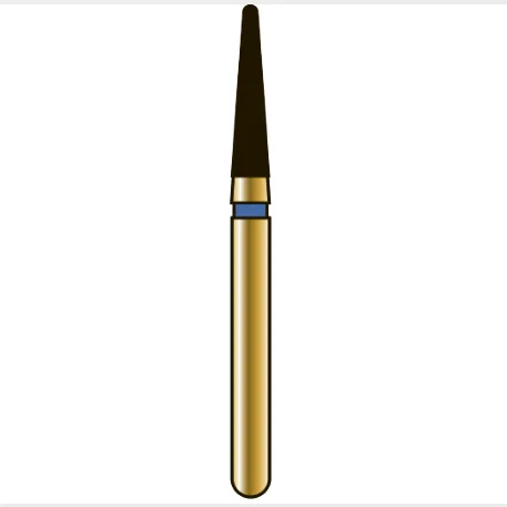 G856 конический с закругленным торцом, длина 7 мм, ISO 016, хвостовик FG ISO 314, зернистость 150, черное кольцо (5 шт.), Diatech - бор алмазный