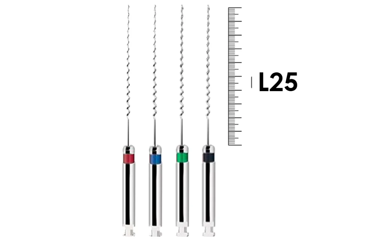 Lentulo 25мм N1-4 ISO 30-90 ассорти (4 шт), Dentsply Sirona - эндодонтические каналонаполнители, машинные