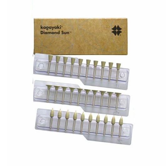 Полиры алмазные Kagayaki Diamond Sun АССОРТИ (10д.+10п.+10ч.) /DS 10/1,2,3 - (1 х 30шт.)