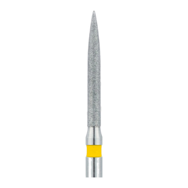 Бор алмазный 863 012 FG, желтый, Форма: пламя длинное (5 шт), Jota