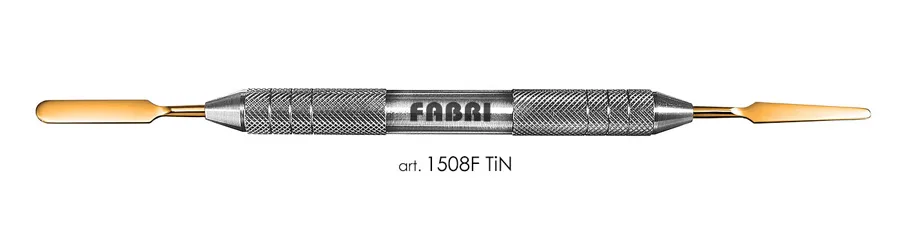 Шпатель 1508F TiN, ручка d 10 мм, Fabri - двусторонний, покрытие нитрид титана
