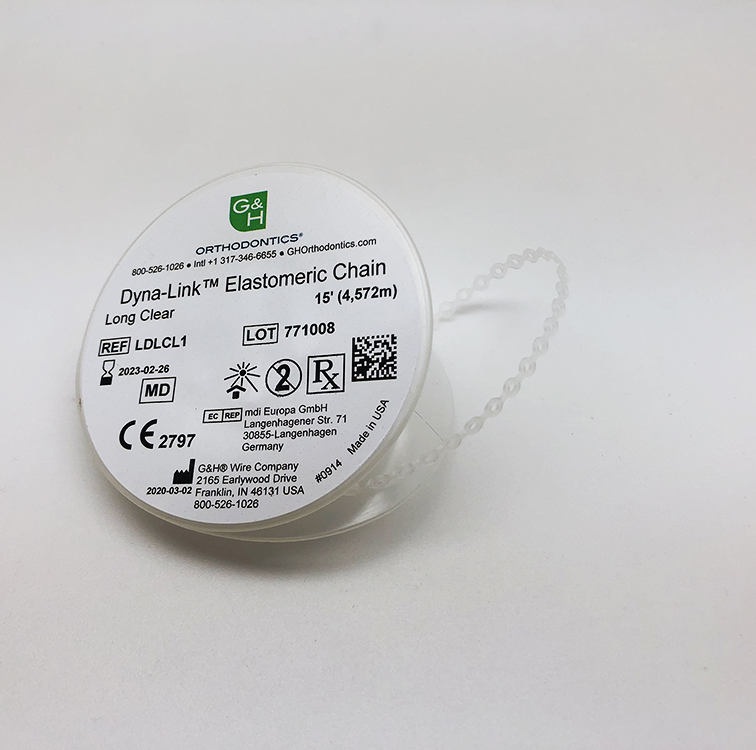 Цепочка прозрачная Dina Link Clear длинный шаг (большой промежуток) G&amp;H