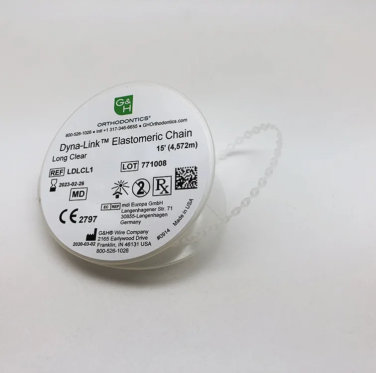 Цепочка прозрачная Dina Link Clear длинный шаг (большой промежуток) G&H