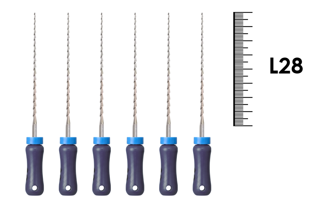 K-Reamer 28мм №08 (6 шт), NIC - ручные файлы, каналорасширители