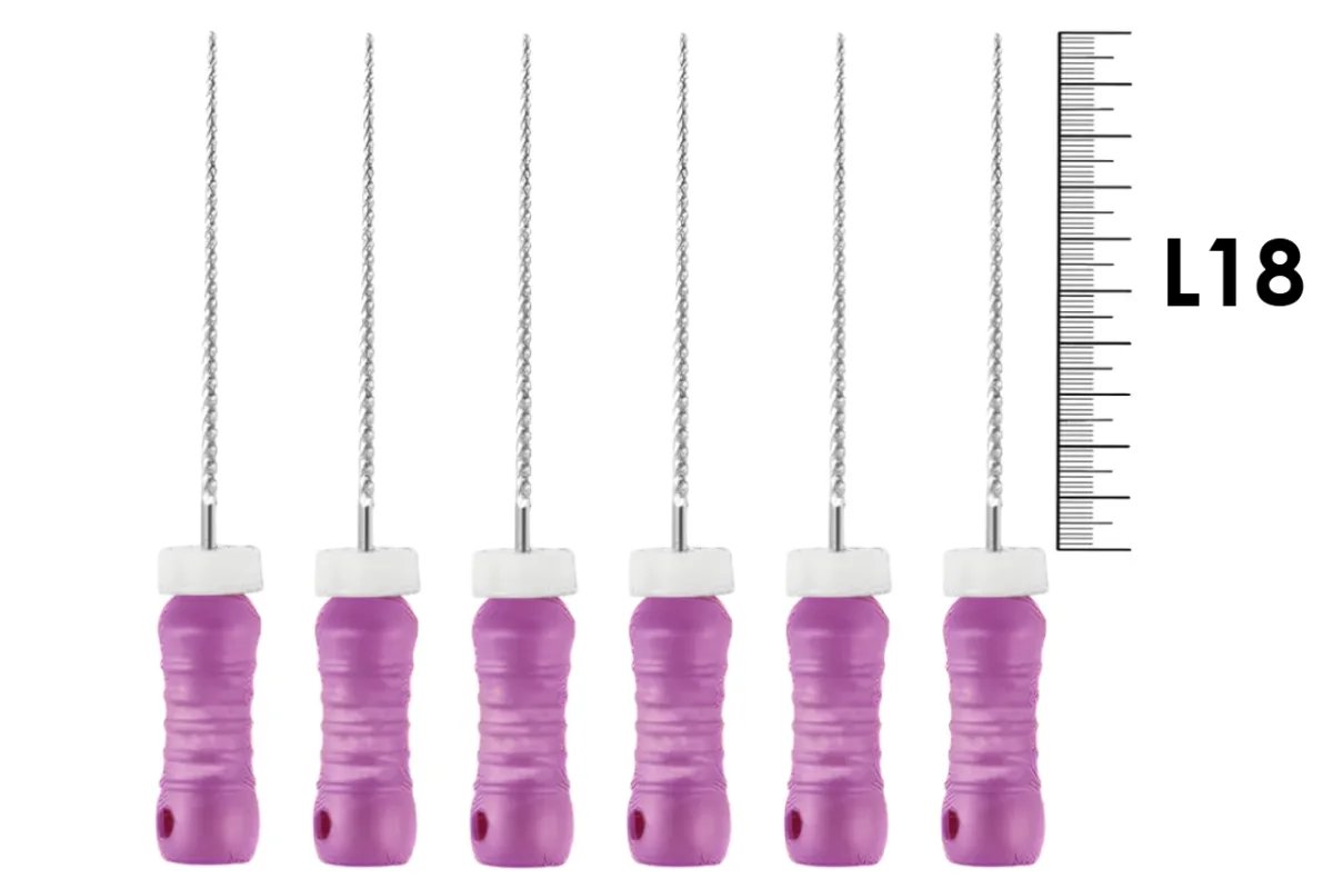 K-File ReadySteel 18мм №06 (6 шт), Dentsply Sirona - ручные файлы, каналорасширители, в стерильном блистере