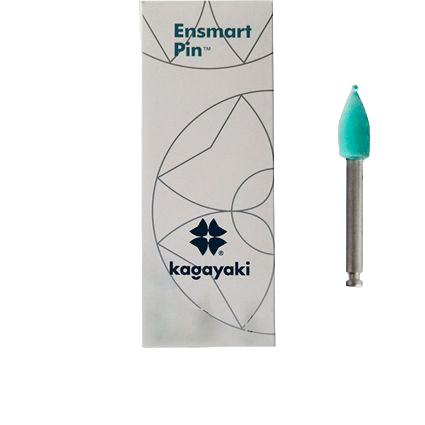 Полиры силиконовые Ensmart Pin Пуля (зел. сред.), 10шт. на метал.ножке, (ENP 70-1S), Kagayaki