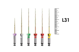 UltraNatomy 31мм ассорти (6 шт), Еврофайл - машинные файлы, стерильные