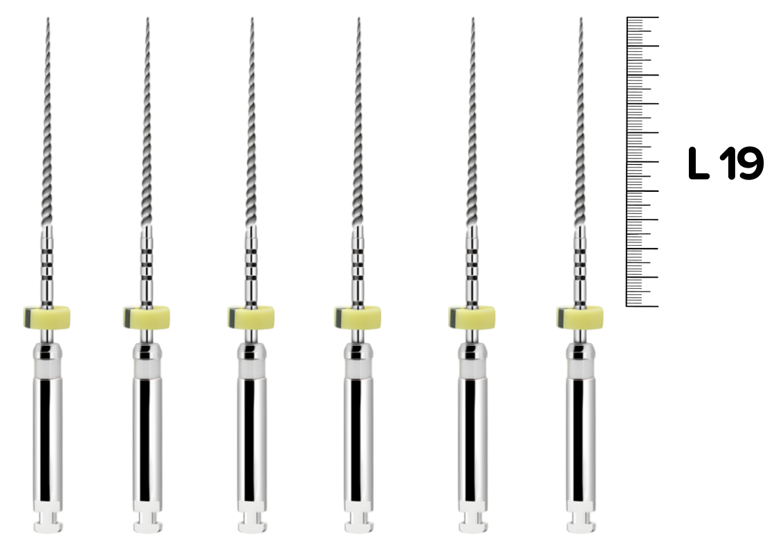 ProFile O.S. 19мм №1 (6 шт), Dentsply Sirona - машинные файлы, каналорасширители, никель-титан