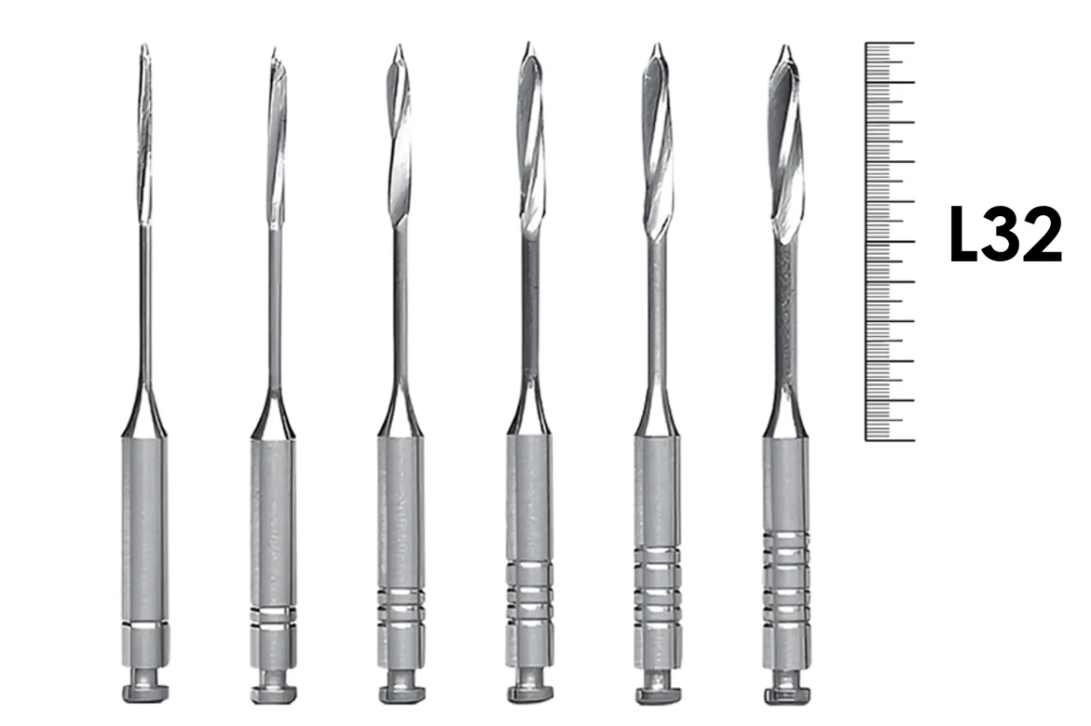 Gates RA 32мм №1-6 (6 шт), Dentsply Sirona - дрильборы, расширитель устьев корневых каналов, машинный, ассорти